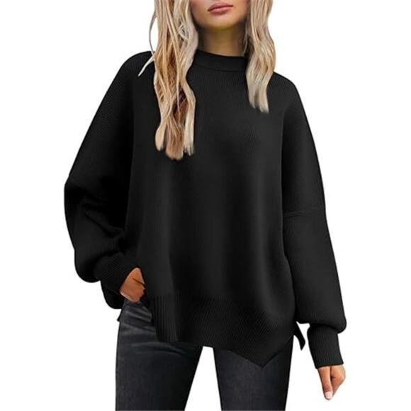Women's Crewneck Batwing Sweater - Picture 8 of 8